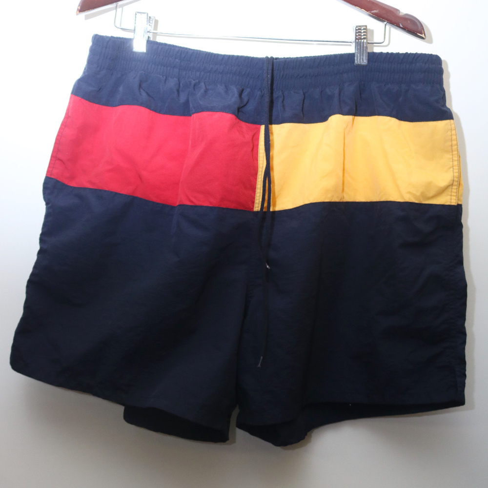 Vintage "PROSPIRIT" Colorblocked Swim Shorts